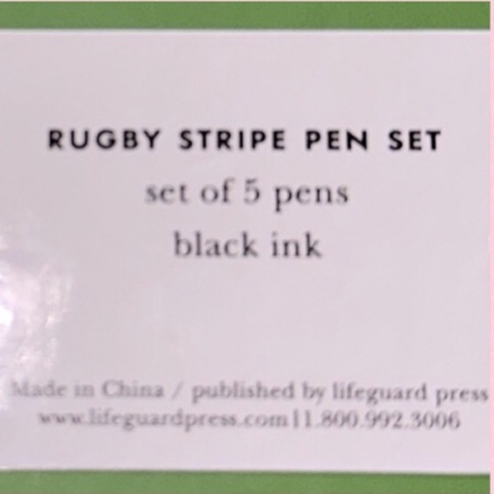 Kate Spade Rugby Stripe Pen Set - Picture 2 of 2